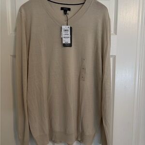 Alfani Men's Beige V-Neck Sweater